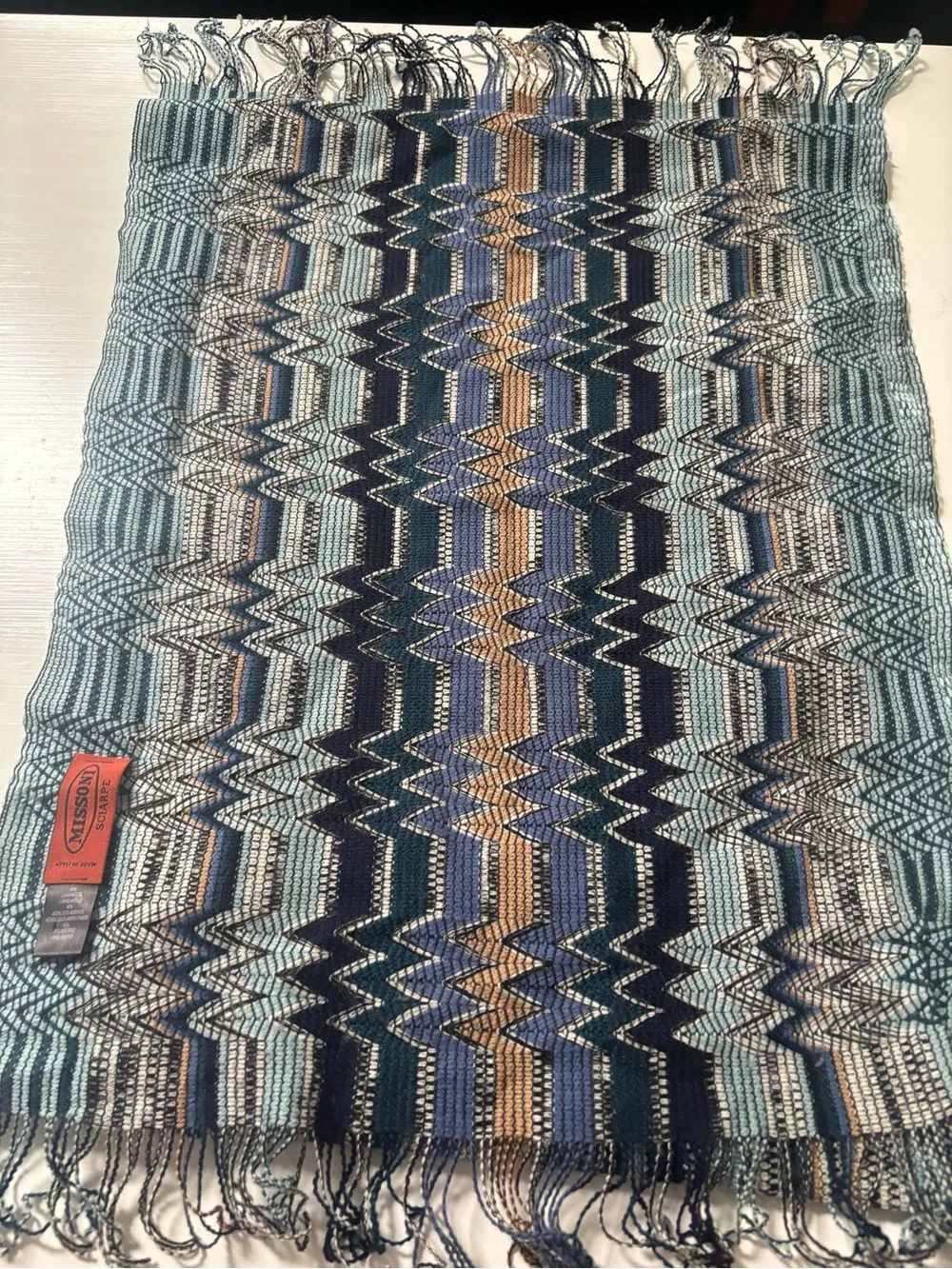 Vintage Missoni Blue & Teal Scarf